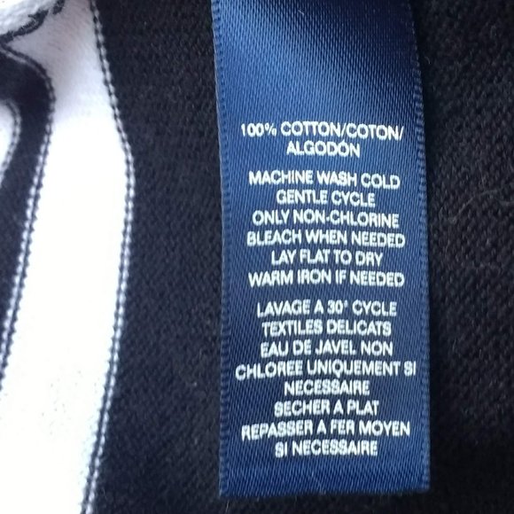 Chaps Striped Pink, White, Black Sweater Top - XL - Picture 6 of 6